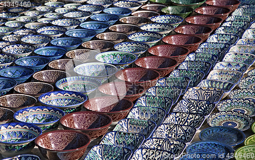 Image of Ceramic dishware, Uzbekistan