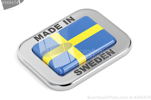 Image of Made in Sweden, shiny badge