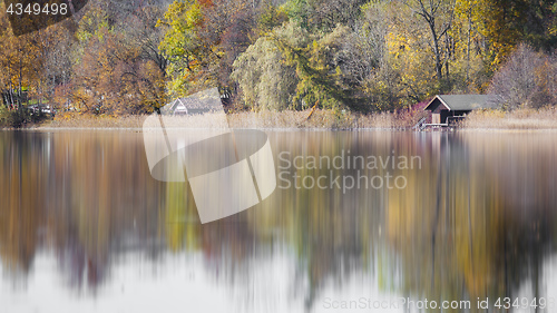 Image of autumn scenery at the lake