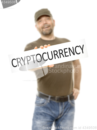 Image of bearded man white board cryptocurrency