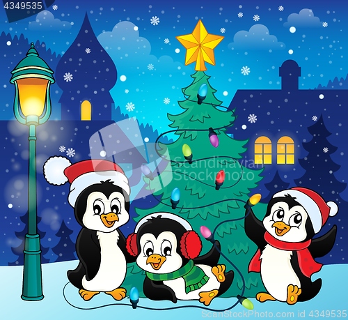 Image of Christmas tree and penguins image 5