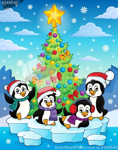 Image of Christmas tree and penguins image 2