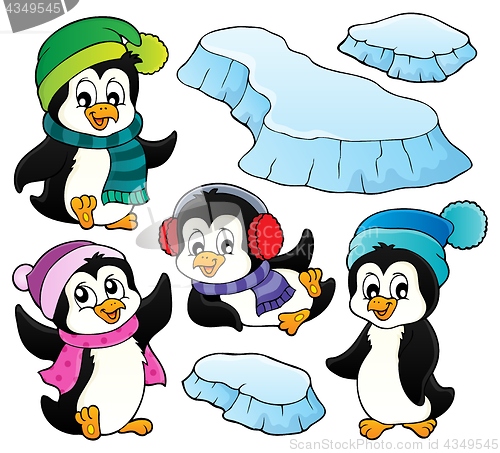 Image of Happy winter penguins topic set 1