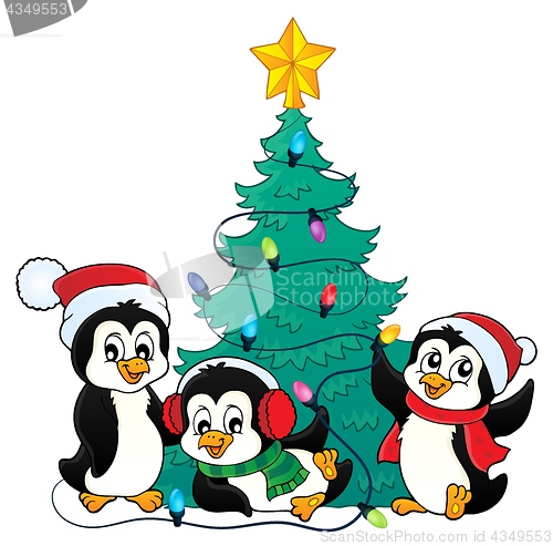 Image of Christmas tree and penguins image 3