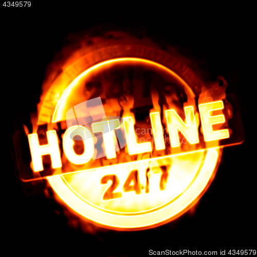 Image of hotline on fire