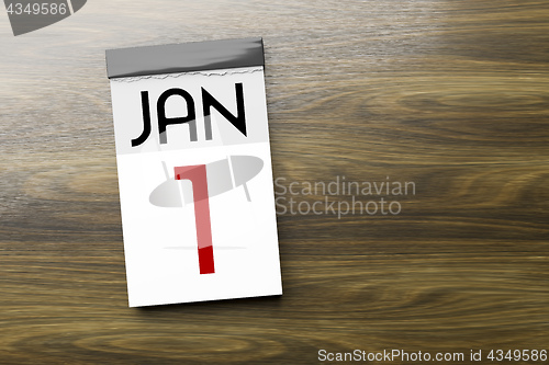 Image of Calendar the 1st of January New Year\'s Day