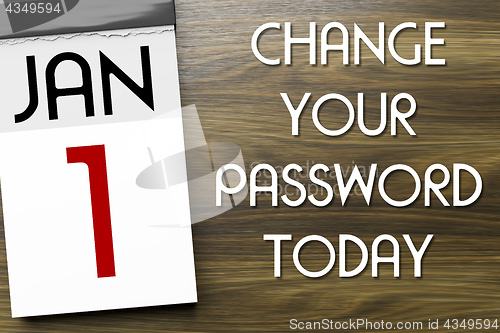 Image of Calendar the 1st of January change your password