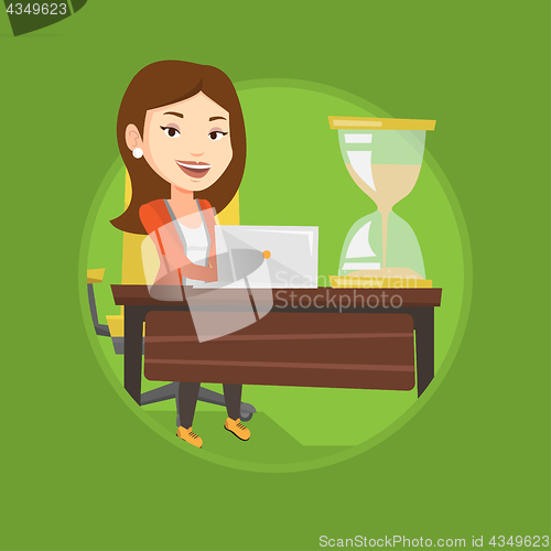 Image of Business woman working in office.