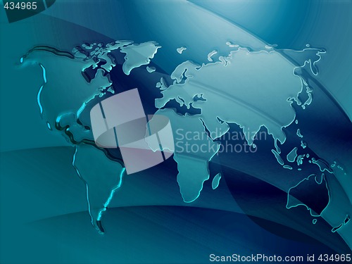 Image of Embossed metal map
