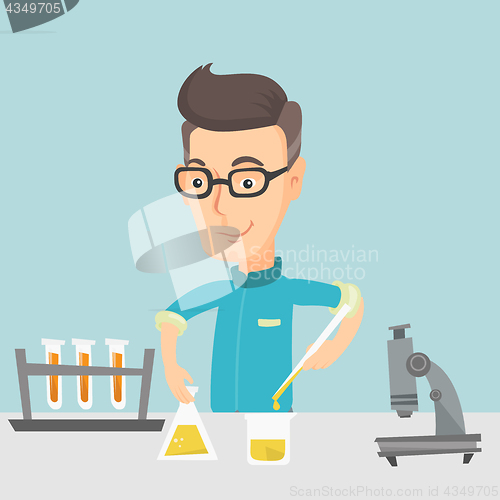 Image of Student working at laboratory class.