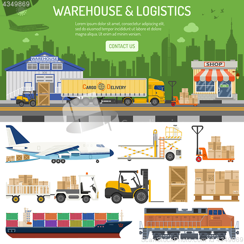 Image of Warehouse and logistics banner