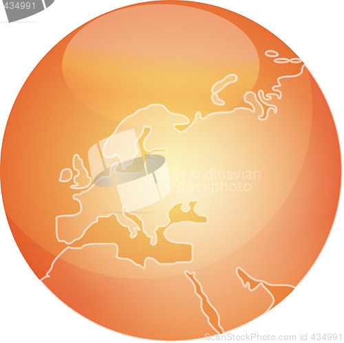 Image of Map of Europe sphere