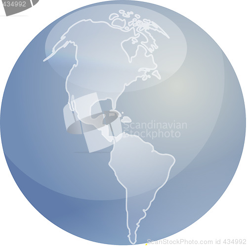 Image of Map of Americas sphere