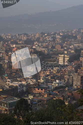 Image of Kathmandu town view from Swayambhunath hill