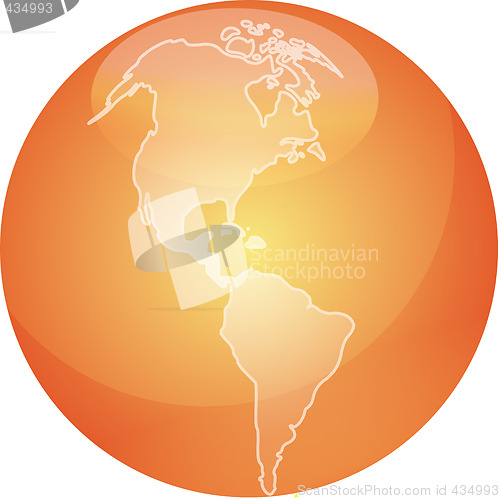 Image of Map of Americas sphere