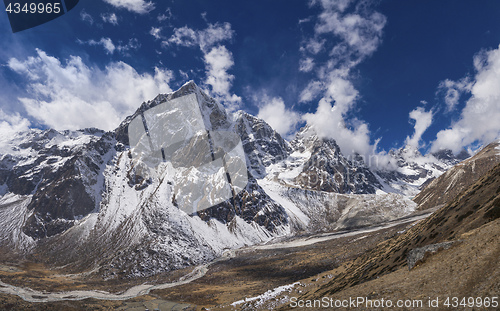 Image of Pheriche valley with Taboche and cholatse peaks