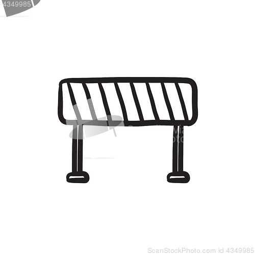 Image of Road barrier sketch icon.