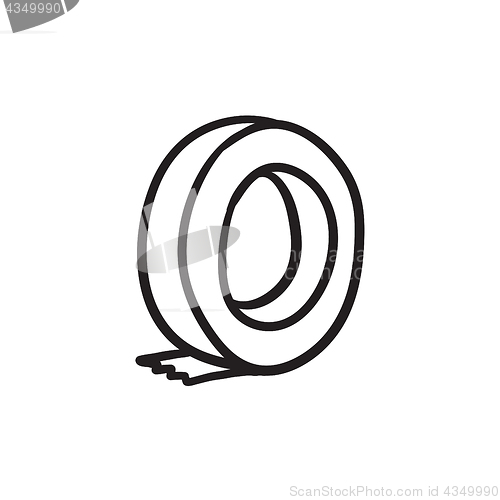 Image of Roll of adhesive tape sketch icon.