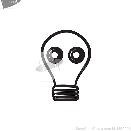 Image of Gas mask sketch icon.