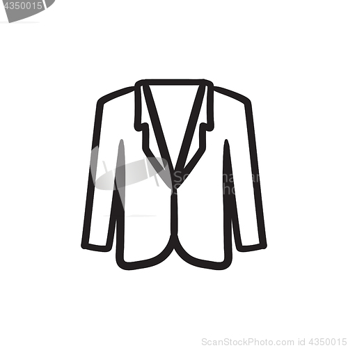Image of Male jacket sketch icon.