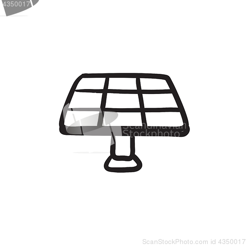 Image of Solar panel sketch icon.