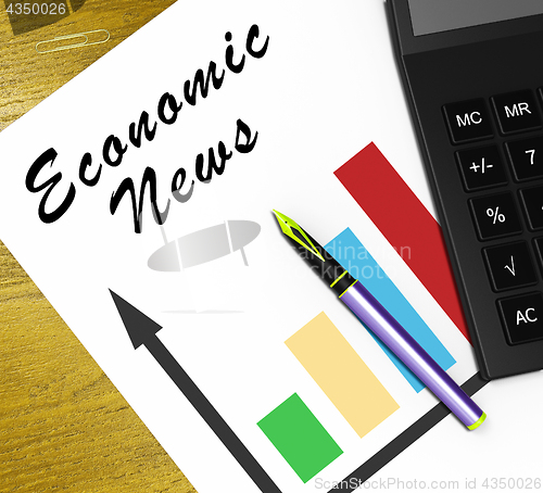 Image of Economic News Means Finance Media 3d Illustration
