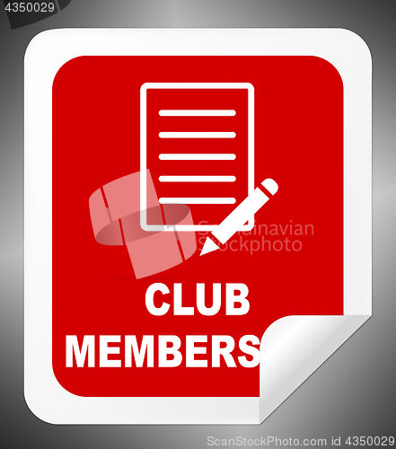 Image of Club Membership Means Join Association 3d Illustration