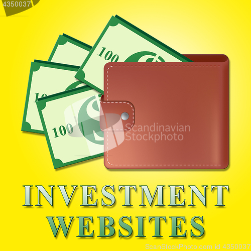 Image of Investment Websites Means Investing Sites 3d Illustration