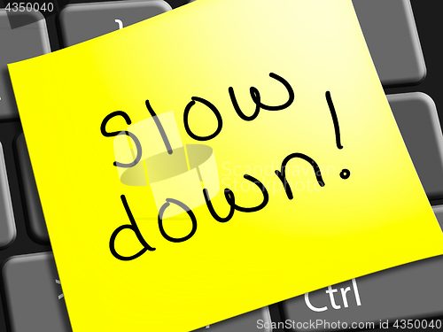 Image of Slow Down Representing Going Slower 3d Illustration