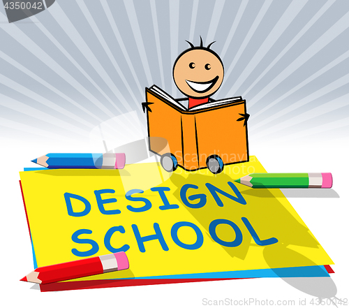 Image of Design School Displays Artwork Studying 3d Illustration
