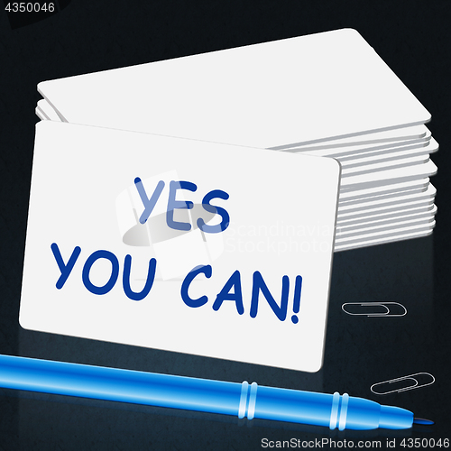 Image of Yes You Can Meaning All Right 3d Illustration