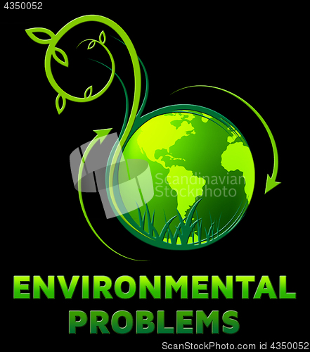 Image of Environment Problems Shows Eco Issues 3d Illustration