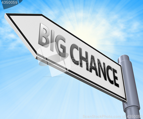 Image of Big Chance Displaying Business Possibilities 3d Illustration