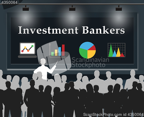 Image of Investment Bankers Shows Banking Investor 3d Illustration