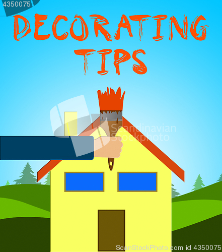 Image of Decorating Tips Showing Decoration Advice 3d Illustration