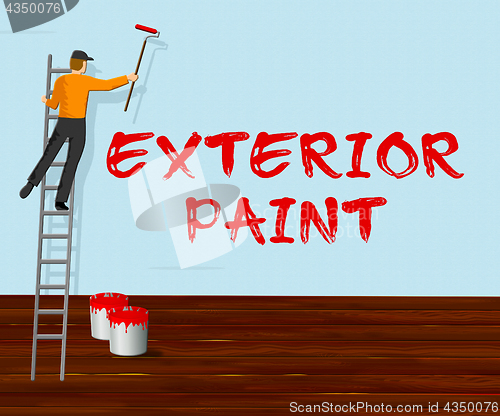 Image of Exterior Paint Shows Outside Painting 3d Illustration