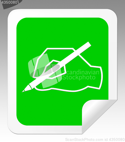 Image of Writing Message Means Communication Note 3d Illustration