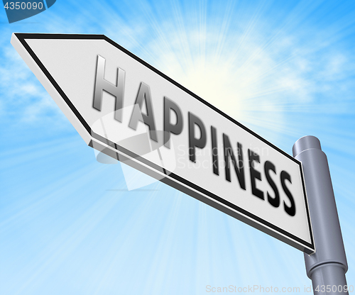 Image of Happiness Signs Meaning Happier Joyful 3d Illustration