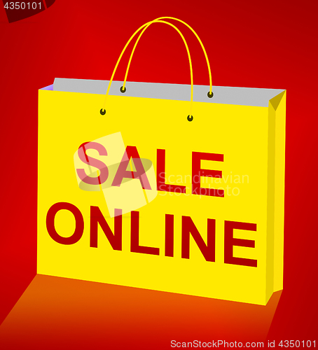 Image of Sale Online Displays Internet Promo 3d Illustration