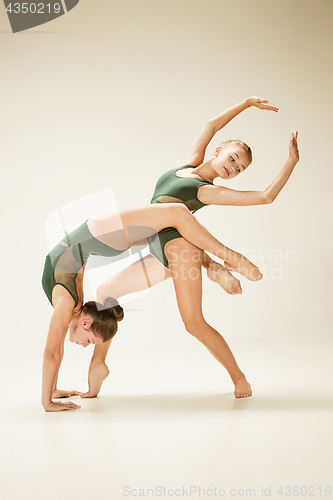 Image of The two modern ballet dancers