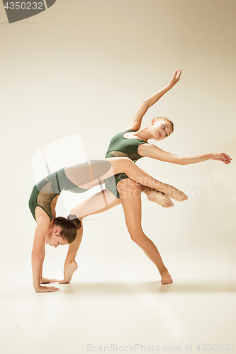 Image of The two modern ballet dancers