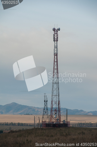 Image of Telecommunications cell phone tower