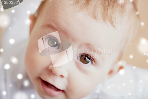 Image of close up of happy little baby boy or girl