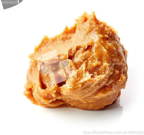 Image of peanut butter on white background