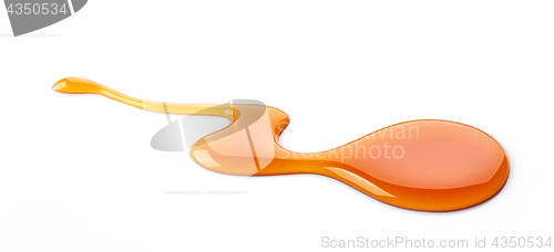 Image of caramel sauce on white background