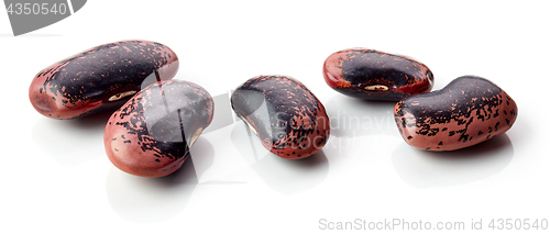 Image of colorful beans on white background