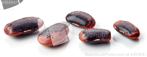 Image of colorful beans on white background