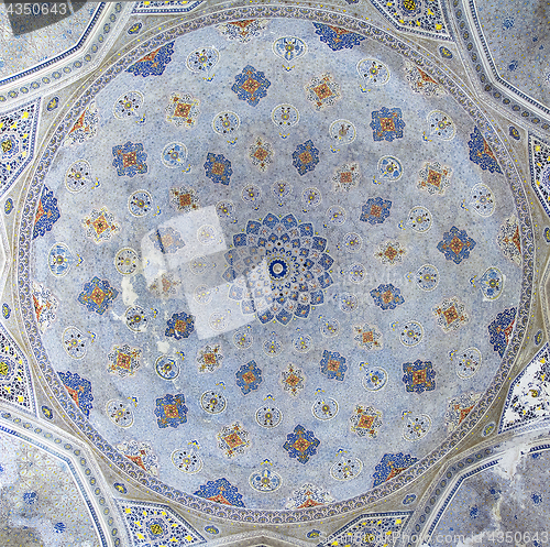 Image of Dome decoration of Kok Gumbaz mosque, Uzbekistan
