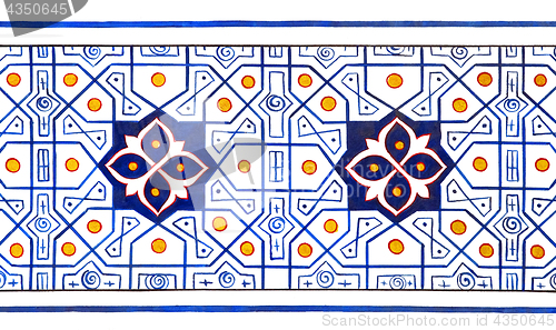 Image of Wall painting of Kok Gumbaz mosque, Uzbekistan