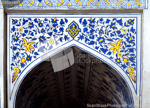 Image of Wall painting of Kok Gumbaz mosque, Uzbekistan